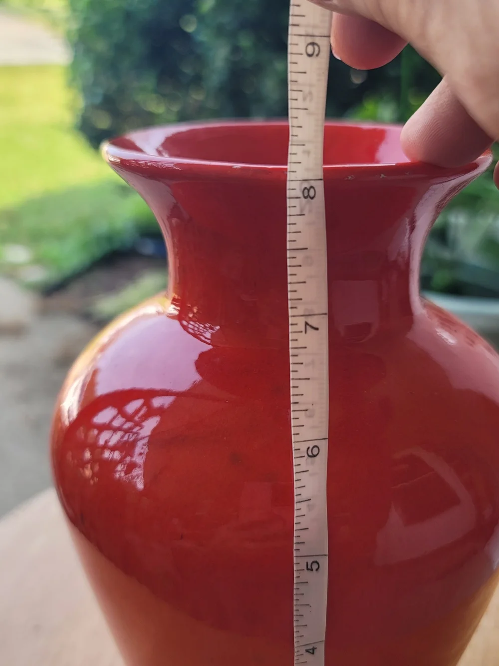 Vintage MCM Poppy Red California 479 USA Bulbous Vase
